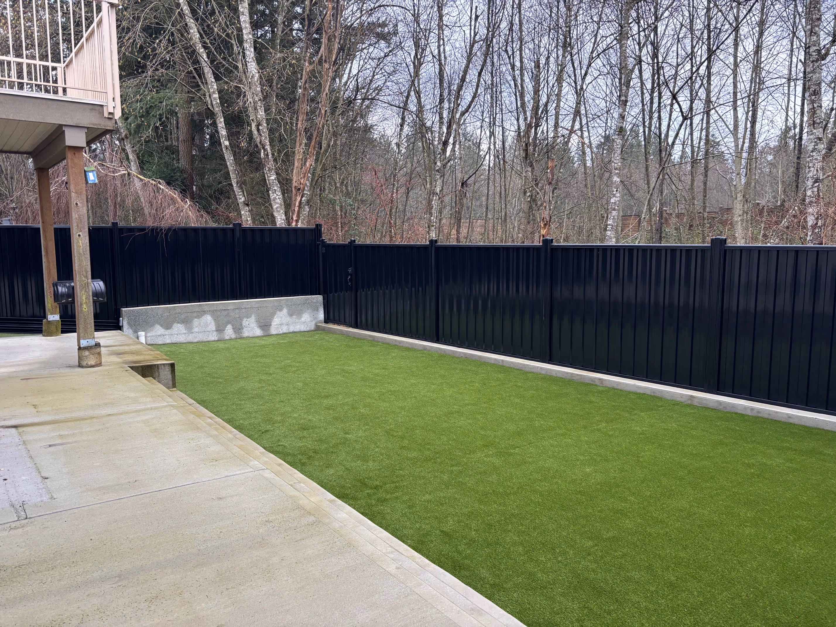 Paver patio installed in a Nanaimo backyard