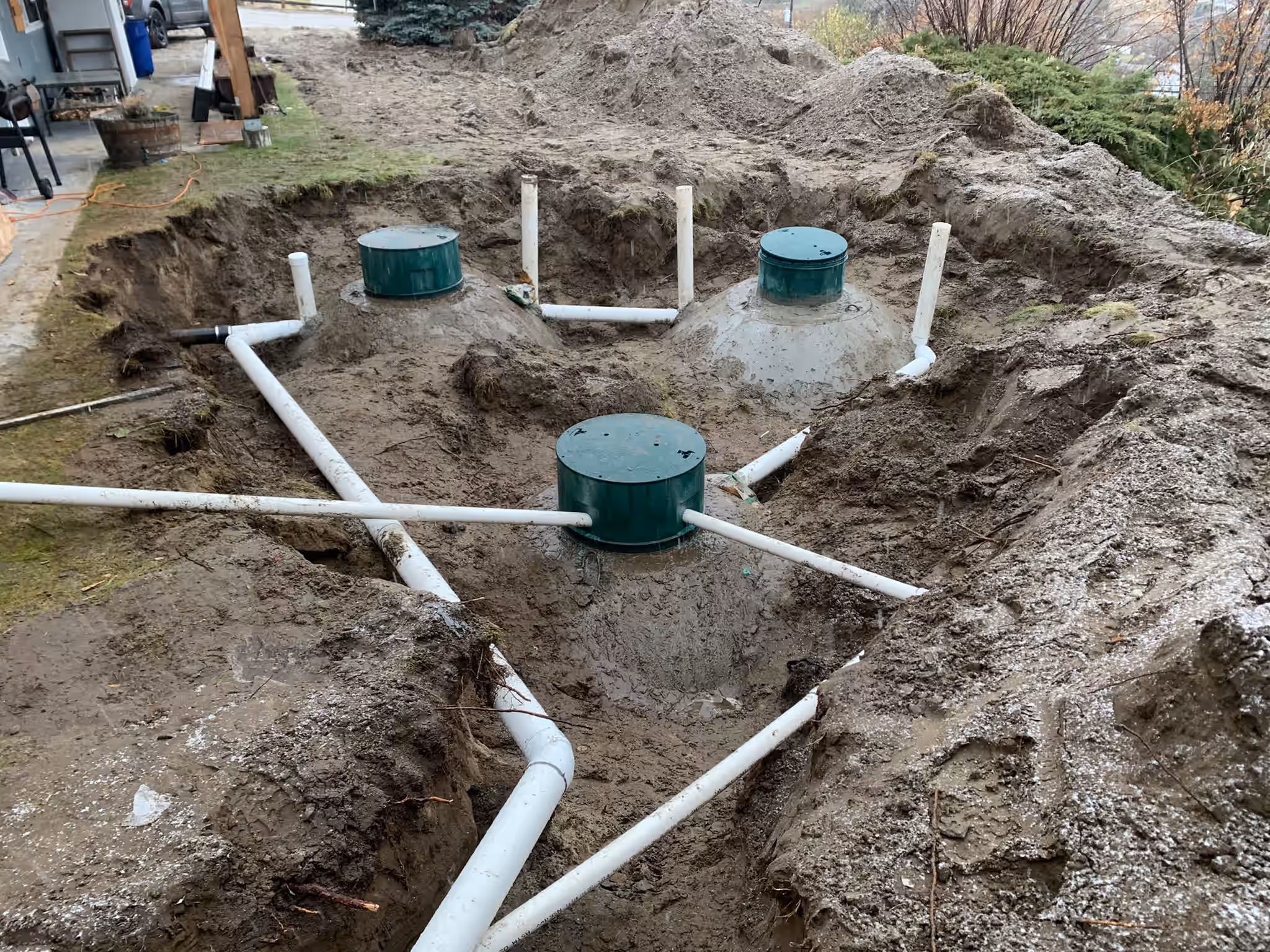 Septic tank set on a rural Nanaimo property